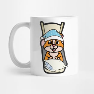 Cute hamster is going to bed Mug